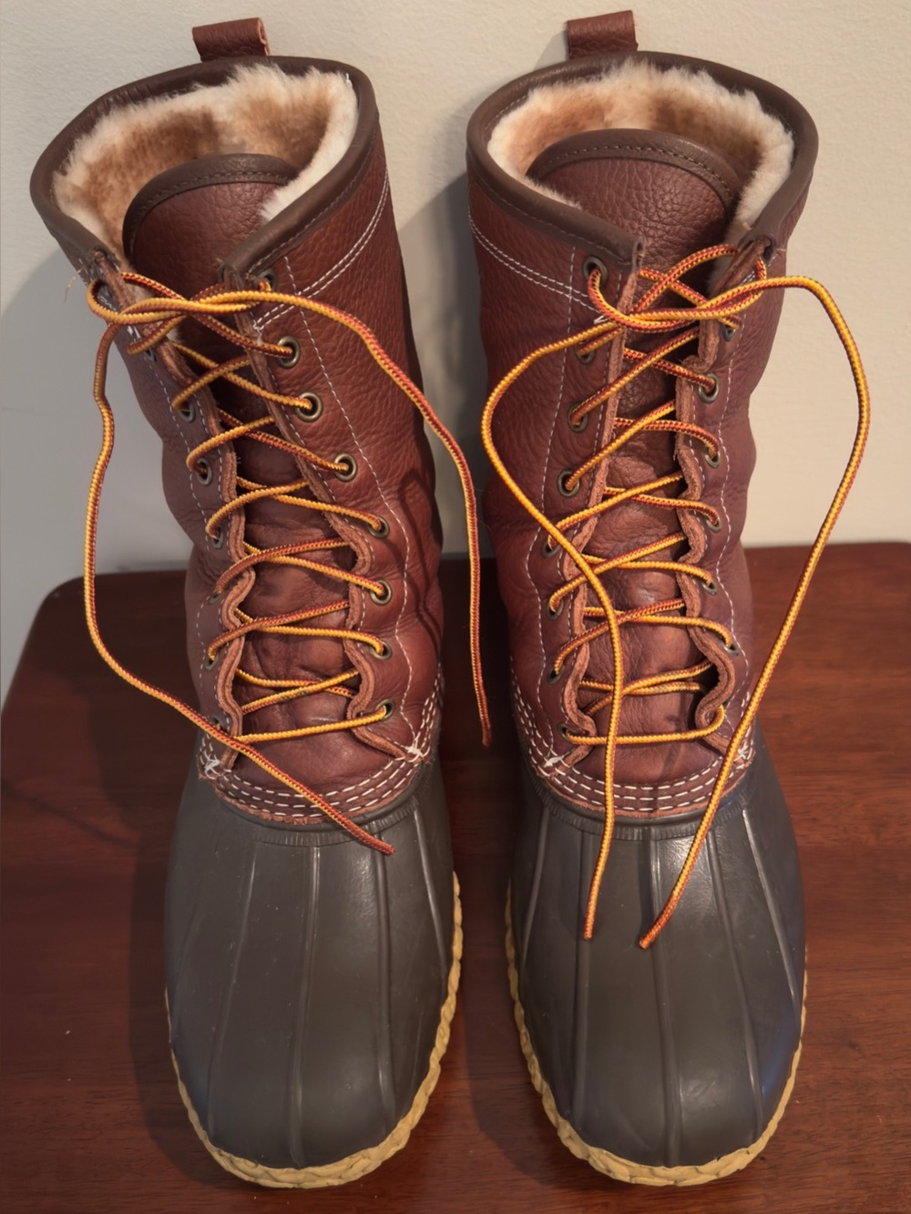 L.L. Bean Weatherproof Boots 8” with Premium Shearling Lining- Size 12